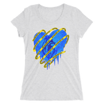Ladies' Blue Cold Heart T-Shirts (Premium)